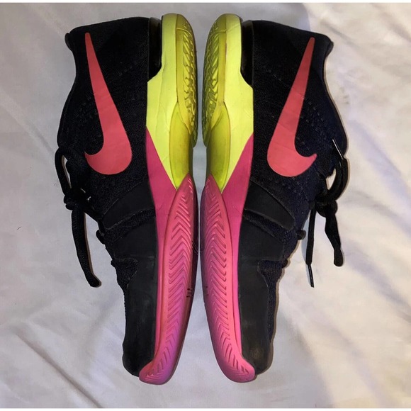 Nike Zoom Vapor RF Roger Federer‎ FlyKnit Sneakers Men Size 10 Black Blast-Volt - Picture 3 of 9